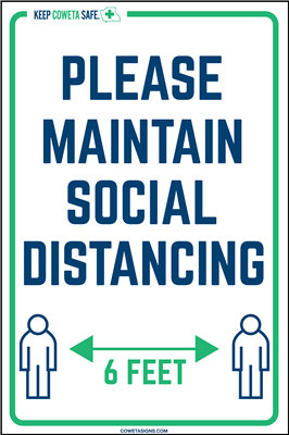 Please Maintain Social Distancing Poster