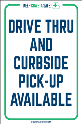 Drive-Thru & Curbside Pickup Poster