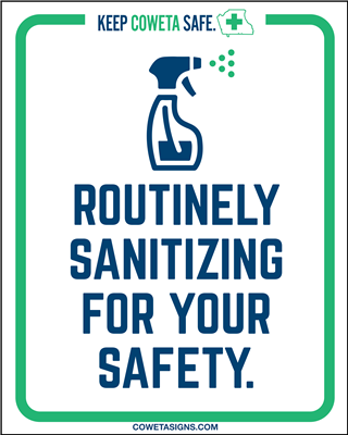 Routinely Sanitizing Poster